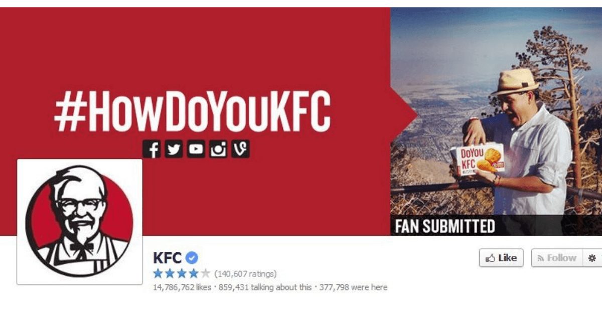 Facebook Page for KFC USA