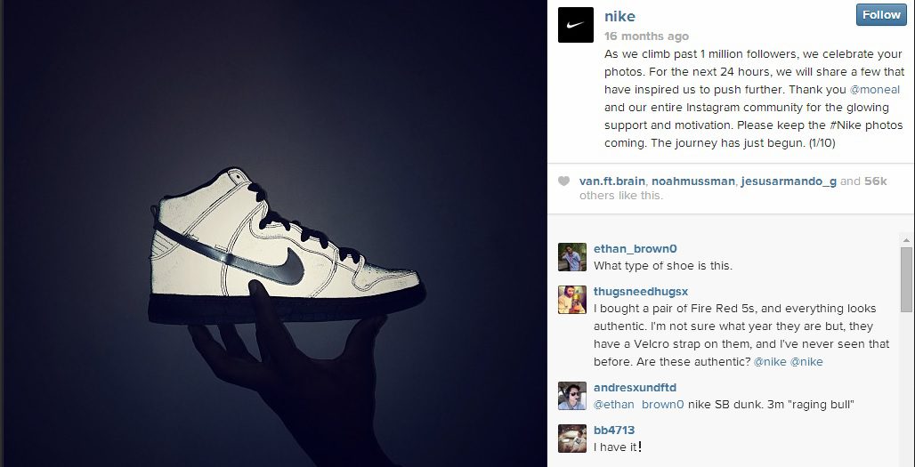 Nike s Instagram Strategy Focuses On It s Audience l Radarr