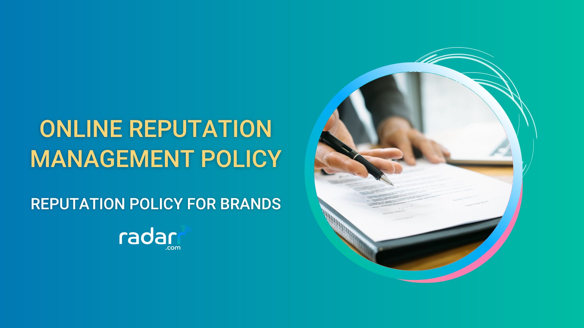 how to create reputation management policy